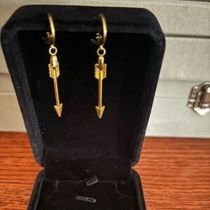 Gold Arrow Dangle Earrings - Perfect for Valentine’s Day
